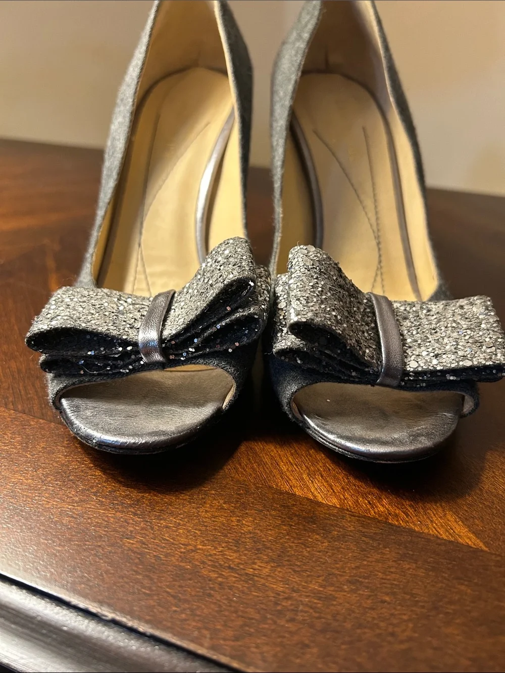 kate spade Glitter Bow Heels